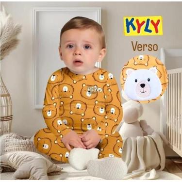 Imagem de Macacão Bebê Menino Ursinhos Kyly Cor:AmareloTamanho:9-12M, Amarelo, 9