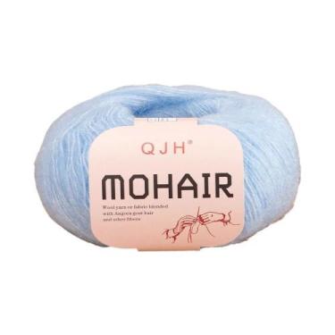 Imagem de Fio De Mohair Acrílico Macio E Quente, 6 Pacotes De 150g Para Tricô Ar