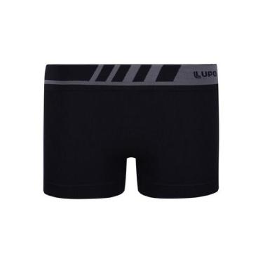 Imagem de Cueca Infantil Boxer Sem Costura Lupo 00136-001, Preto, M