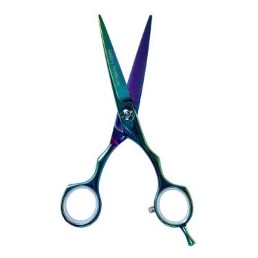 Imagem de Tesoura Profissional Mega Kasho Green Titanium Fio Navalha 5 K5370-5