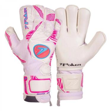 Imagem de Luva Goleiro Poker Profissional Champion, Branco, Rosa, Celeste, 09