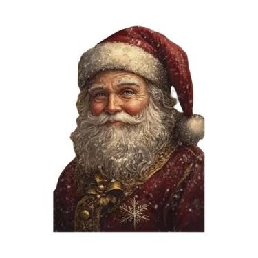 Imagem de Pôster Vintage De Natal Com Papai Noel, Impressão Em Tela, Arte De Par