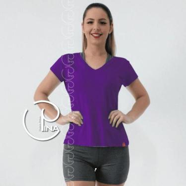 Imagem de Camiseta Poliamida Dry Fit Seca Fácil P M G GG PINA , G, Lilás