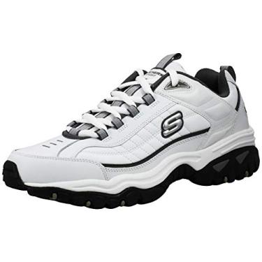 Imagem de Skechers Energy Afterburn masculino, Branco/Carvão, 12 Wide