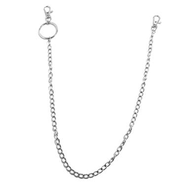 Imagem de Newmind Calça jeans punk de metal com corrente estilo hip-hop, joia para jovens – A