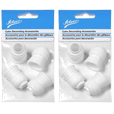 Imagem de Ateco 398 Standard Plastic Couplers, for Use Cake Decorating Tubes and Bags, Set of 4, 4 Count, White (Тwо Расk)