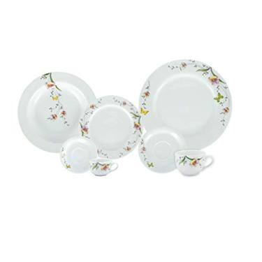 Imagem de Serviço de Jantar, Chá e Café 42 Peças, Decoração Carmem, Coleção Real, Multicor, Porcelana Schmidt