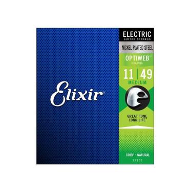 Imagem de Encordoamento Guitarra Elixir Optiweb 011 049 Medium 19102