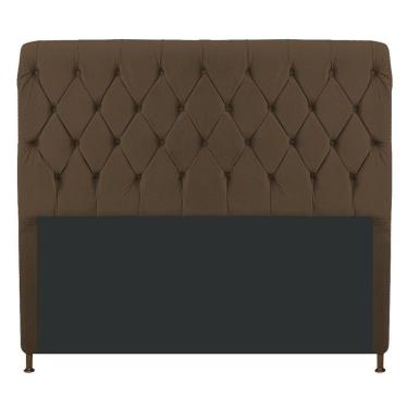 Imagem de Cabeceira Cristal 195 Cm King Size Com Capitonê Suede Marrom