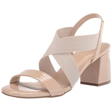 Imagem de Anne Klein Sandália feminina de salto Ressa, Natural/platina, 40