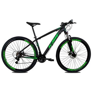 Imagem de Bicicleta Aro 29 KSW 24v Freio Hidraulico Câmbios Index Suspensão C/Trava - Preto/Verde 21