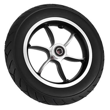 Imagem de Kaufpart 10in liga de alumínio e borracha de pneu de roda rodízio inflável de borracha para cadeira de rodas dianteira elétrica 6001 furo de rolamento: 12mm diâmetro: 250mm