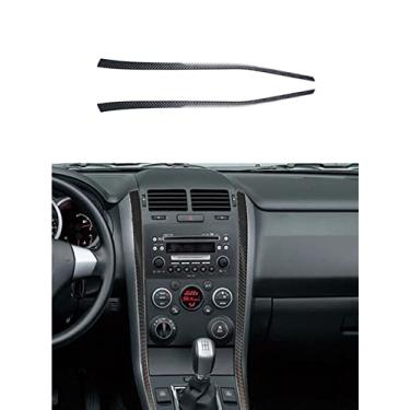 Imagem de JEZOE Interior do carro várias peças tampa de acabamento de fibra de carbono adesivos pretos estilo, para Suzuki Grand Vitara 2006-2013 acessórios do carro