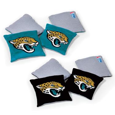Imagem de Wild Sports NFL Jacksonville Jaguars 8 pacotes de sacos de feijão dupla face, cor do time