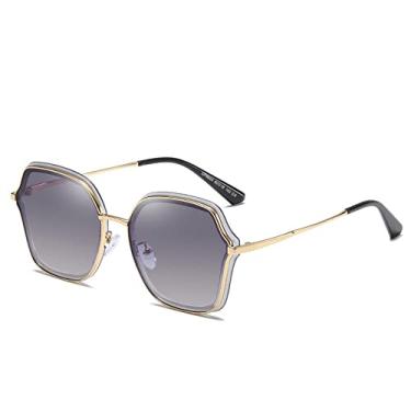 Imagem de Óculos de sol polarizados tendência proteção uv óculos de sol femininos óculos de sol masculinos e femininos espelho de motorista, 4, tamanho único