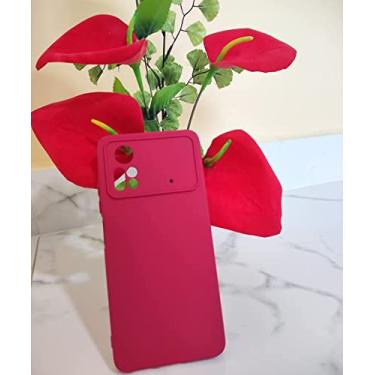 Imagem de Capa Case Capinha Anti Impacto Aveludada+ 3 Peliculas De Vidro Temperado 9d Xiaomi Poco X4 Pro 5g (VERMELHO ESCURO)