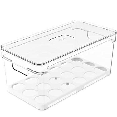 Imagem de Ou Organizador de ovos com tampa 36un Natural Linha Clear Fresh