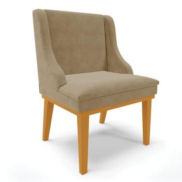 Imagem de Cadeira De Jantar Base Madeira Castanho Marrom Rato