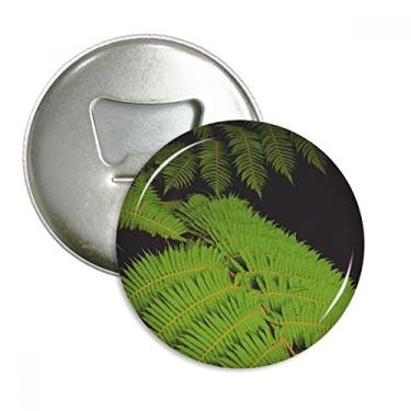 Imagem de Imagem de planta de folhas verdes natureza abridor de garrafas ímã de geladeira emblema multifuncional