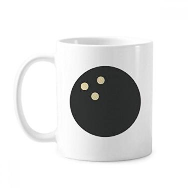 Imagem de Caneca de cerâmica com padrão geométrico simples para esportes de boliche, xícara de porcelana e café