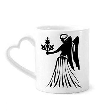Imagem de Caneca Constelação Virgem Signo do Zodíaco Caneca Café Cerâmica Copo de Coração de Vidro
