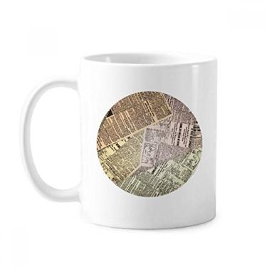 Imagem de Caneca de cerâmica com estampa de veias de jornal, cerâmica para café, xícara de porcelana