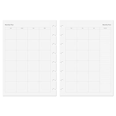 Imagem de Discagenda Planner Recargas de Enchimento Disco 120gsm 80 lb, Monthly, A5