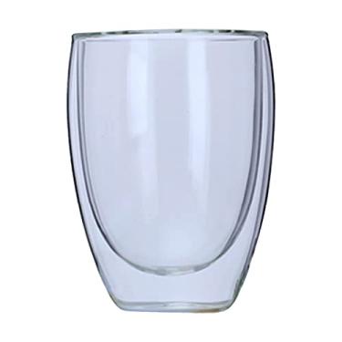 Imagem de yeacher Canecas de vidro de parede dupla de 350 ml Canecas de vidro borossilicato transparente Chá resistente ao calor Bebida quente Vinho Copo de café