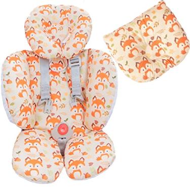 Imagem de Passe o mouse para ampliar a imagem Kit Travesseiro Anatômico com Redutor Apoio de Corpo uso no Bebê Conforto e Carrinho Suporte Universal Reversível Cadeirinha Almofada Encosto Anatomico