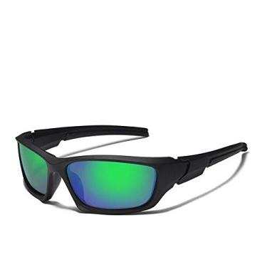 Imagem de Óculos de Sol Masculino Esportivo Kingseven Proteção Polarizados UV400 Anti-Reflexo S768 (Verde)