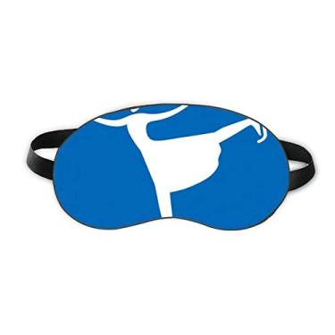 Imagem de Esqui Winter Sport Blue Outline Sleep Eye Shield Soft Night Vlindfold Shade Cover