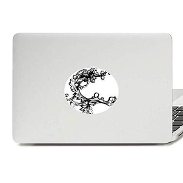 Imagem de Decoração barroca flor padrão moderno vinil emblema gráfico laptop adesivo decalque caderno