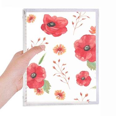 Imagem de Caderno de folhas soltas com flores em aquarela e orelhas de milho