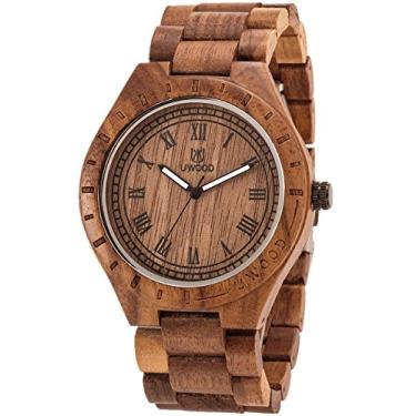 Imagem de Uwood Relógio de pulso masculino vintage ecológico de madeira de nogueira e quartzo