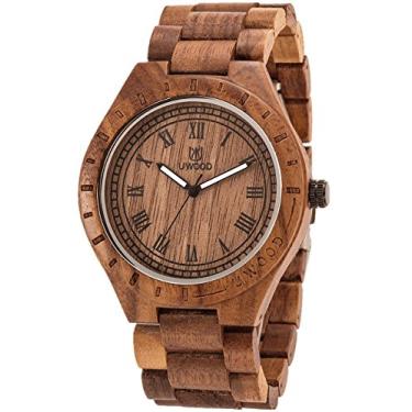 Imagem de Uwood Relógio de pulso masculino vintage ecológico de madeira de nogueira e quartzo