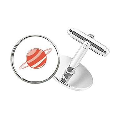 Imagem de DIYthinker Abotoaduras com clipe de punho redondo de Saturno do monstro alienígena do universo