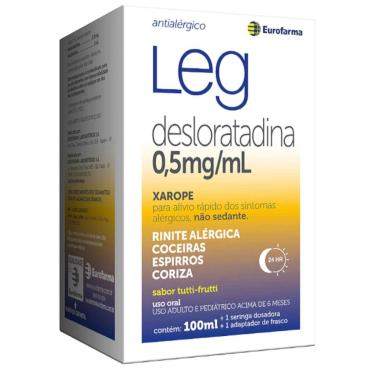 Imagem de Leg Desloratadina 0,5mg Xarope 100ml Eurofarma 100ml