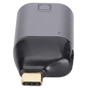 Imagem de Adaptador Type-C, Type-C Male to RJ45 Female Anti-loss Adapter for Professional Use for Android for General Purpose for Windows for Video Equipment