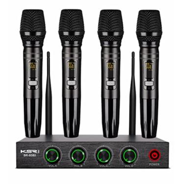 Imagem de MICROFONE SEM FIO QUADRUPLO KSR PRO BR6080 200 CANAIS UHF