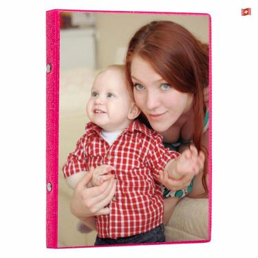 Imagem de Album De Fotos 15X21/60 Glitter Pink Pop Com Visor Bebê