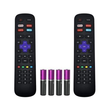 Imagem de Kit 2 Controle Remoto Para TV Philco Roku Smart