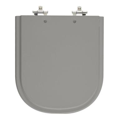 Imagem de Assento Sanitário Vogue Plus Cinza Vip (Escuro) Tampa para Vaso Deca em Madeira Laqueada