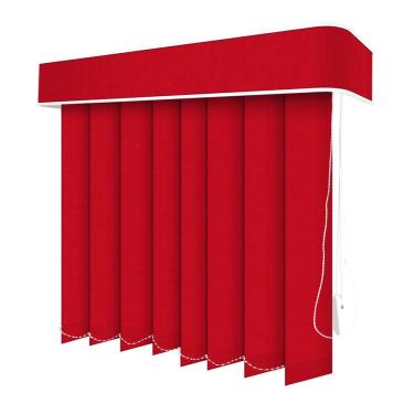 Imagem de Persiana Vertical Vermelha - 0,60m Larg X 2,30m Alt - Tecido Translúcido - Persianet