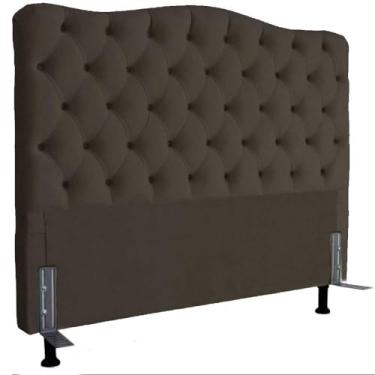 Imagem de Cabeceira Para Cama Box Casal 1,4 M Realeza (Suede Marrom)
