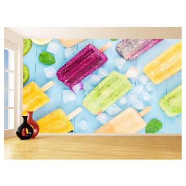 Imagem de Papel De Parede Alimento Sorvete Palito Picolé 3,5M Al398