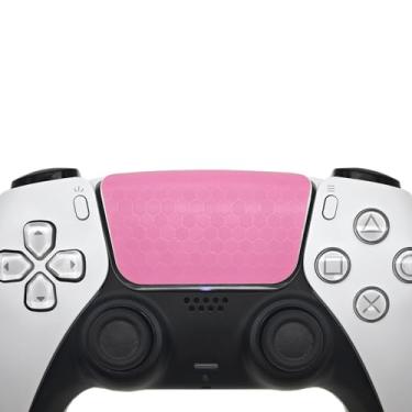 Imagem de Luck&Link Protetor Touchpad PS5 Dualsense/Edge Enhanced Texture Skin compatível com PlayStation 5 Dualsense/Edge (favo de mel - rosa, PS5DualSense(2 peças))