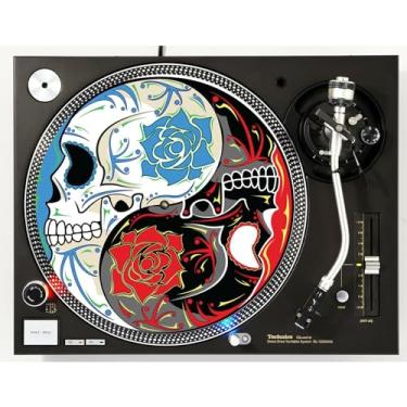 Imagem de Almofada de raspar japonesa DJ Ying Yang Skull #2 1200 recordações de vinil 30,5 cm tapete deslizante para toca-discos de DJ x1