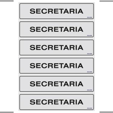 Imagem de Combo 6 Placas De Sinalização Secretaria 30x7 Ekomunike - B-516 F9e