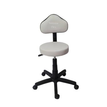 Imagem de Cadeira secretaria mocho podóloga estética - para dentista,manicure, tatuador,  corano branco