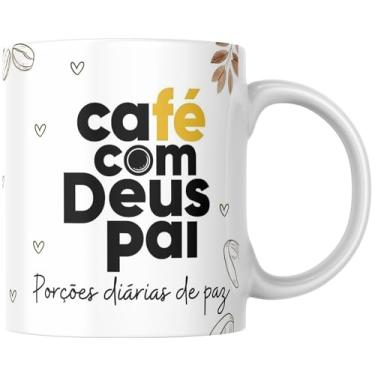 Imagem de Caneca Café com Deus Pai Porções Diáris de Paz Novo 2024 Junior Rostirola - 325ml